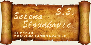 Selena Slovaković vizit kartica
